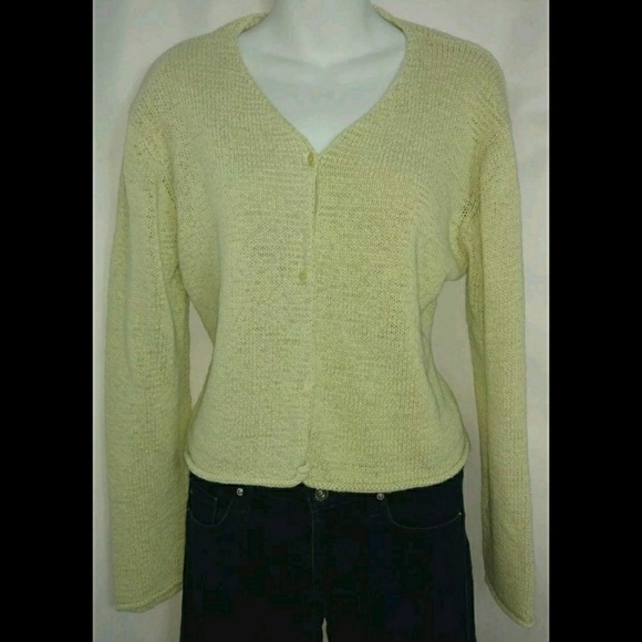 Eileen Fisher Sweaters - Eileen Fisher Cardigan Sweater Cardi Green Crop L